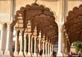 Columns in palace - Agra Red fort India Royalty Free Stock Photo