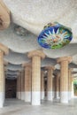 Columns of Park Guell Royalty Free Stock Photo