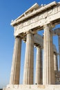 Columns of Parthenon in Athenian Acropolis Royalty Free Stock Photo