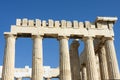 Columns of Parthenon temple in Greece Royalty Free Stock Photo