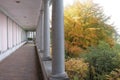 Columns with path and trees Royalty Free Stock Photo