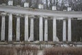 Columns in the Pehra-yakovlevskoye estate in Balashikha Royalty Free Stock Photo