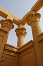 Columns in Philae temple, Egypt Royalty Free Stock Photo
