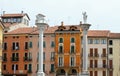 Columns in Piazza dei Signori in vicenza with the lion of San Ma