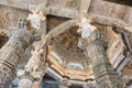 Columns of beautiful Ranakpur Jain temple in Ranakpur, Rajasthan. India