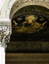 Columns and religious paintings in Saint Peter and Saint Paul the Apostles Cathedral, Constanta, Romania