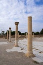 Columns in remains of HishamÃ¢â¬â¢s Palace aka Khirbet al Mafjar,  archeological sites in Jericho Royalty Free Stock Photo