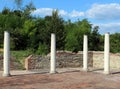 Columns in the Roman emperor Galerius palace world heritage site in Gamzigrad Serbia