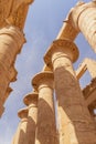 Columns in row. Karnak temple. Egypt Royalty Free Stock Photo