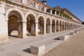 Columns in the Royal Palace square in Aranjuez, Spain Royalty Free Stock Photo