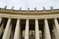 Columns in Saint Peter`s Square - Vatican City Royalty Free Stock Photo