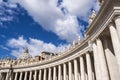 Columns in Saint Peter`s Square, Vatican city Royalty Free Stock Photo