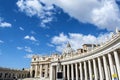 Columns in Saint Peter`s Square, Vatican city Royalty Free Stock Photo