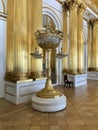 Dramatic interior of the palace of Catherine the great in st Petersburg