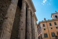 Columns of the Temple of Hadrian in Rome, Italy