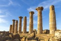 Columns of the Temple of Hercules Tempio di Ercole in the Valley of the Temples Valle dei Templi near Agrigento, Sicily, Italy Royalty Free Stock Photo