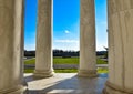 Columns of Thomas Jefferson Memorial. Washington DC, USA. Royalty Free Stock Photo