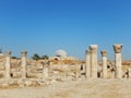 COLUMNS AND UMAYYAD PALACE, AMMAN CITADEL, JORDAN Royalty Free Stock Photo