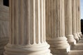 Columns of the US Supreme Court in Washington DC daytime Royalty Free Stock Photo