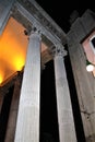 Columns in Venice city, Italy. Romantic atmosphere, sentimental mood, history, pillars, light and art