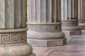 Columns with vertical fluting outside a building Royalty Free Stock Photo