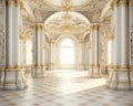The columns wallpaper is inside the old palace. Royalty Free Stock Photo