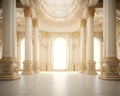 The columns wallpaper is inside the old palace. Royalty Free Stock Photo