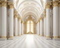 The columns wallpaper is inside the old palace. Royalty Free Stock Photo