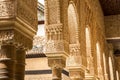 Columns and walls in patio de los Leones, detail