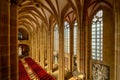Columns and windows of interior of catholic cathedral, Meissen, Germany