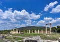Colums of Abaton of Epidaurus, Peloponnese, Greece Royalty Free Stock Photo