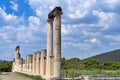 Colums of Abaton of Epidaurus, Peloponnese, Greece Royalty Free Stock Photo