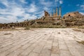 Colums of ancient Roman city of Gerasa, Royalty Free Stock Photo