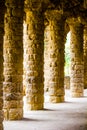 Colums in Park GÃÂ¼ell Antoni Gaudi