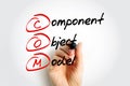 COM - Component Object Model acronym with marker, technology concept background Royalty Free Stock Photo