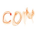 Com domen name smoke illustration Royalty Free Stock Photo