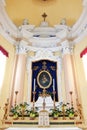 Comacchio, Italy. Interiors of catholic church in Comacchio Chiesetta di San Pietro