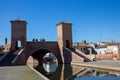 comacchio regional park delta del po lagoon city famous for its archaeological excavations and eel fishing Royalty Free Stock Photo