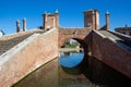 comacchio regional park delta del po lagoon city famous for its archaeological excavations and eel fishing Royalty Free Stock Photo