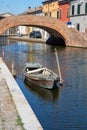 comacchio regional park delta del po lagoon city famous for its archaeological excavations and eel fishing Royalty Free Stock Photo