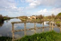 comacchio regional park delta del po lagoon city famous for its archaeological excavations and eel fishing Royalty Free Stock Photo