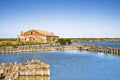 The Comacchio valleys Italy are known worldwide for eel fishi Royalty Free Stock Photo