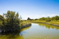 The Comacchio valleys are known worldwide for eel fishing - UNESCO protected area Ferrara city - Emilia Romagna - Italy Royalty Free Stock Photo