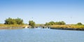 The Comacchio valleys are known worldwide for eel fishing - UNESCO protected area Royalty Free Stock Photo