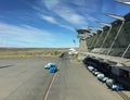 Comandante Armando Tola International Airport in El Calafate, Santa Cruz Province, Patagonia Argentina. Royalty Free Stock Photo