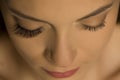 Natural and extended eyelashes Royalty Free Stock Photo