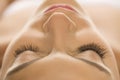 Natural and extended eyelashes Royalty Free Stock Photo