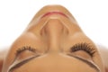 Natural and extended eyelashes Royalty Free Stock Photo