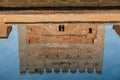 Comares Palace and Tower from the Court of Myrtles reflected in the yard pool, Nasrid Palace, Alhambra, Granada, Spain Royalty Free Stock Photo