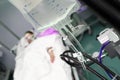 Comatose patient under iv drip in ER